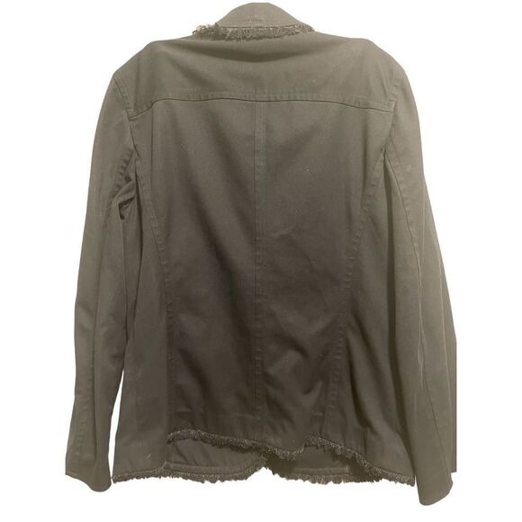 St. John Sports Cotton Black Jacket Women's SZ Md - Picture 4 of 7